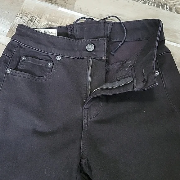 We The Free Ma Cherie CRVY Black Flare Tie Back Jeans Size 25 - Picture 8 of 9